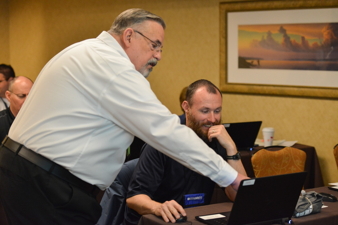 People training on computers